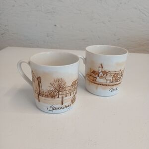 Vintage Dutch Souviner Porcelain Cups